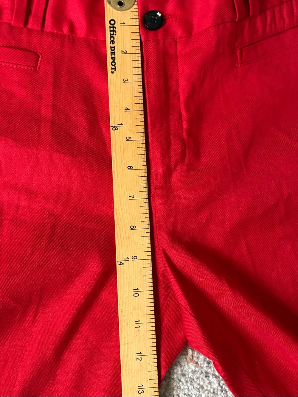 NWT Banana Republic Bold Red Wide-Leg Cropped Pants-Size 6 - Picture 5 of 8